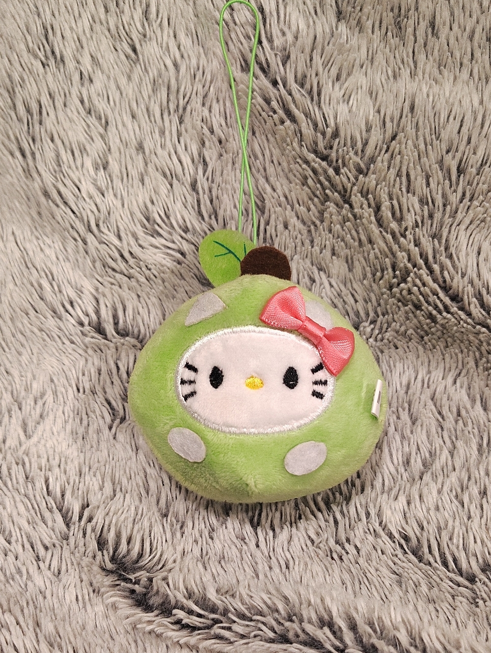 Hello Kitty Green Apple Keychain